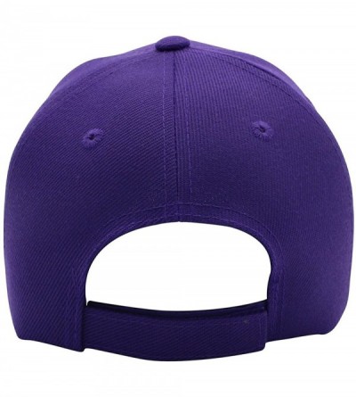 Baseball Caps Classic Baseball Hat Custom A to Z Initial Team Letter- Purple Cap White Black - Letter V - C618NXXLITH $12.31
