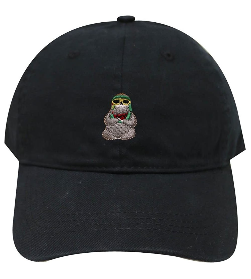 Baseball Caps Sloth Cotton Baseball Dad Caps - Black - CY1846IQYE9 $11.91