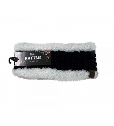 Skullies & Beanies Winter Beanie Headwrap Hat Cap Fashion Stretch Knit Fuzzy Polar Fleece Lined Ear Warmer Headband - Black -...