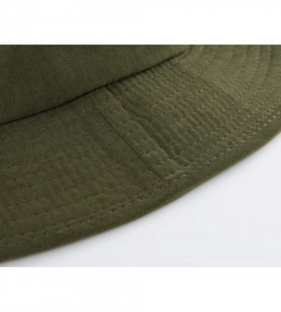 Sun Hats Men's Sun Hat UPF 50+ Wide Brim Bucket Hat Windproof Fishing Hats - N Army Green - C9198XOH8RX $13.36
