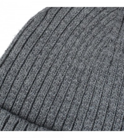 Skullies & Beanies Wool Cuffed Plain Beanie Warm Winter Knit Hats Unisex Watch Cap Skull Cap - CX1872STTHQ $9.06