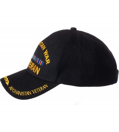 Baseball Caps Afghanistan War Veteran Embroidered Adjustable Baseball Cap - Black - CJ18K4RC0SQ $11.99