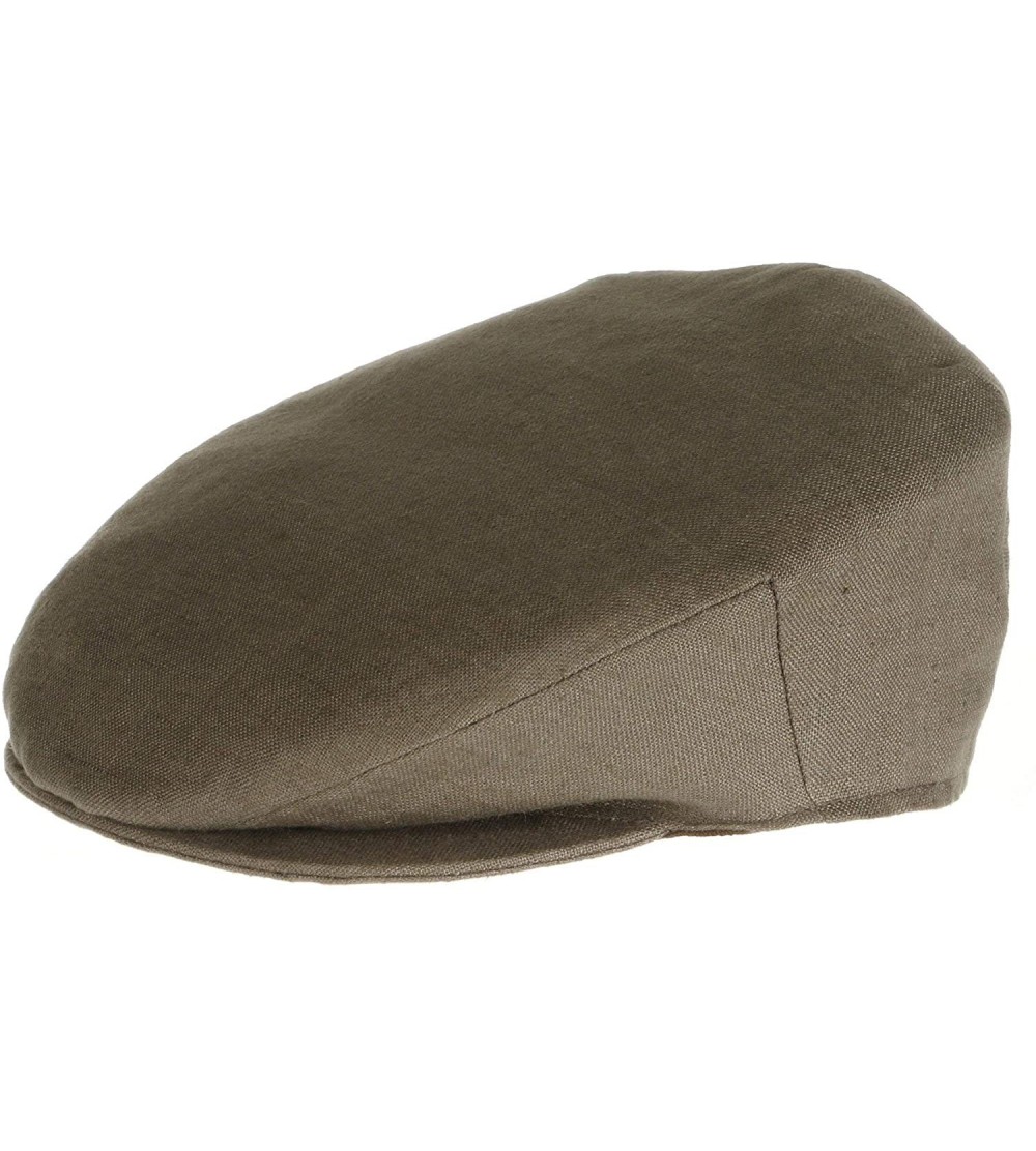 Newsboy Caps Men's Vintage Irish Cap Linen - Khaki - C118I0EO7Z6 $35.44