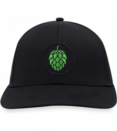 Baseball Caps Hops Hat - Beer Trucker Hat Baseball Cap Snapback Golf Hat (Black) - CE18WMDNEI9 $17.13
