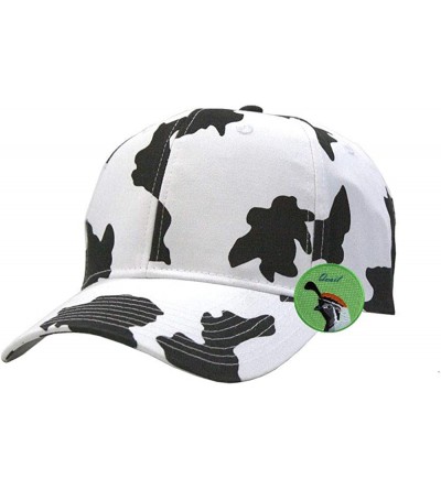 Baseball Caps Milk Cow Adjustable Snapback Baseball Cap White Free Patch - Quail - CN193RA20UE $24.04