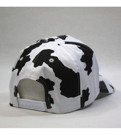 Baseball Caps Milk Cow Adjustable Snapback Baseball Cap White Free Patch - Quail - CN193RA20UE $9.62