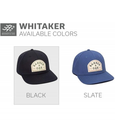 Baseball Caps Whitaker Sustainable Fabric Felt Patch Hat - Adjustable Baseball Cap w/Plastic Snapback Closure - Black - CV18A...