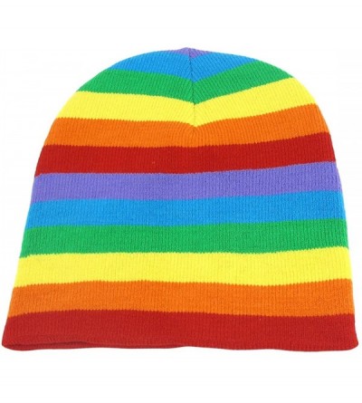 Skullies & Beanies Unisex Rain Color Stretchy Hand Knit Warm Beanie Snowboarding Winter Hat Cap - CM11FABVAPN $19.41