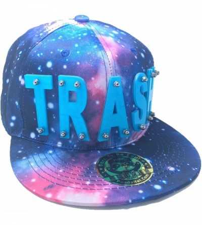 Baseball Caps Trash HAT in Galaxy Blue - Sparkling Blue - CA188985TSE $25.21