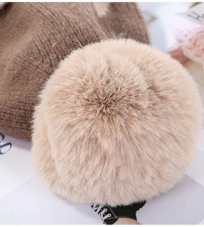 Skullies & Beanies Women Cute Beanie Hats Cute Casual Cat Knitted Beanie Hats - Beige - C318A9HE2RN $8.50