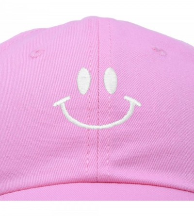 Baseball Caps Smile Baseball Cap Smiling Face Happy Dad Hat Men Women Teens - Light Pink - CS18SKW6OQ3 $11.38