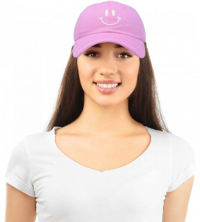 Baseball Caps Smile Baseball Cap Smiling Face Happy Dad Hat Men Women Teens - Light Pink - CS18SKW6OQ3 $11.38
