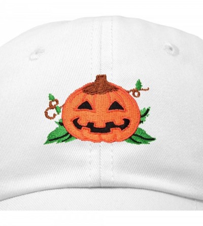 Baseball Caps Jack-O-Lantern Halloween Pumpkin Hat Mens Womens Baseball Cap - White - CN18YZINKG8 $11.38
