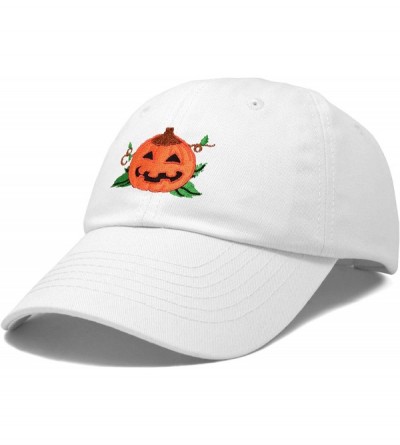 Baseball Caps Jack-O-Lantern Halloween Pumpkin Hat Mens Womens Baseball Cap - White - CN18YZINKG8 $11.38