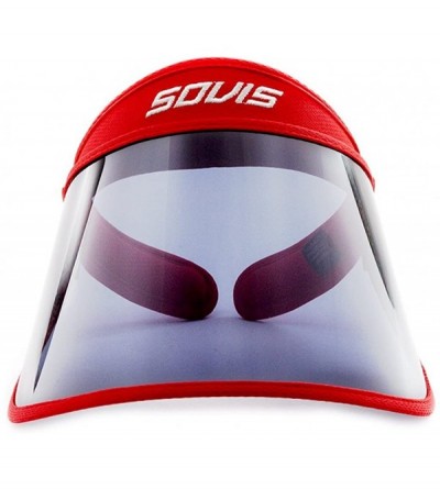 Visors Sovis Red Extended Length 97.2% Uva&b Solar Visor Worldwide Patented - CX11KQ71SD7 $76.03