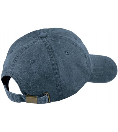 Baseball Caps Pineapple Embroidered Pigment Dyed 100% Cotton Cap - Navy - CE12FS7VK91 $18.16