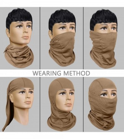 Balaclavas Balaclava Face Mask UV Protection for Men Women Ski Sun Hood Tactical Masks - Khaki - C91966HU9U6 $13.71