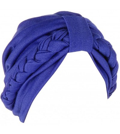 Skullies & Beanies Muslim Turban Elegant Beanie Hat - Blue - C11948GKSW9 $16.67