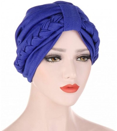 Skullies & Beanies Muslim Turban Elegant Beanie Hat - Blue - C11948GKSW9 $5.81