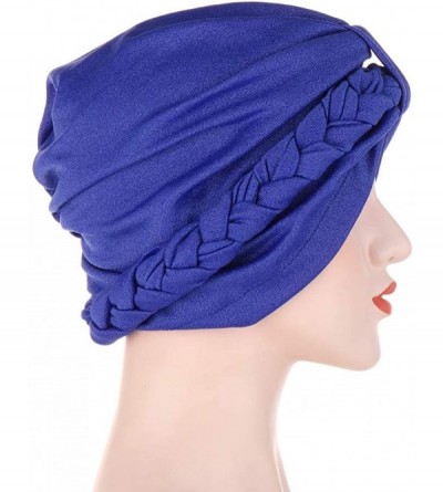 Skullies & Beanies Muslim Turban Elegant Beanie Hat - Blue - C11948GKSW9 $5.81