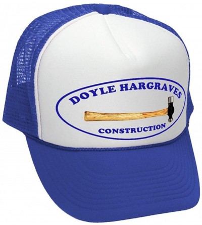 Baseball Caps Doyle HARGRAVES Construction - Sling Knife - Adult Trucker Cap Hat - Royal - CM183MOQUTG $20.15