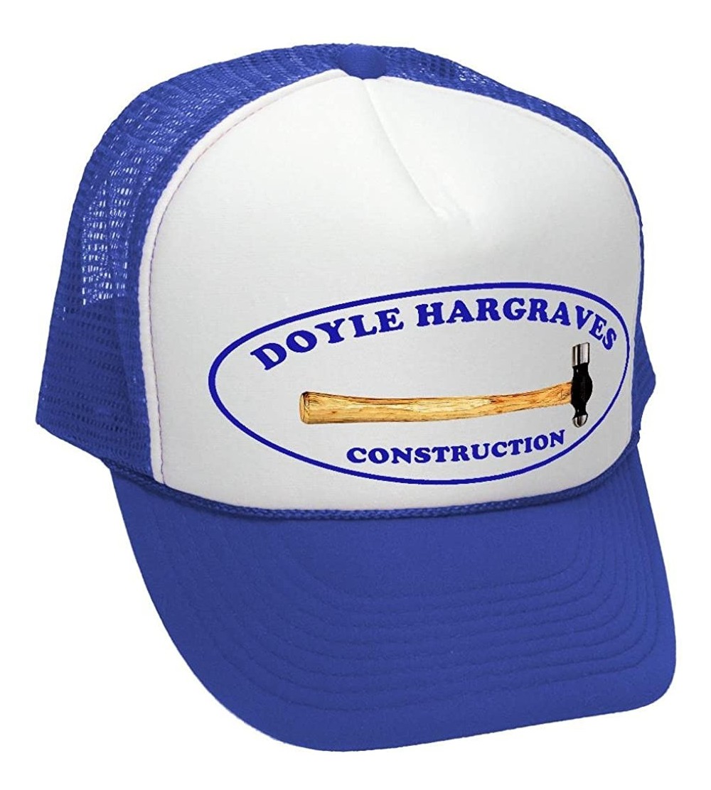 Baseball Caps Doyle HARGRAVES Construction - Sling Knife - Adult Trucker Cap Hat - Royal - CM183MOQUTG $10.21