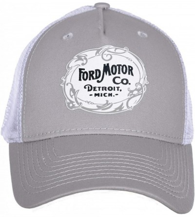 Baseball Caps Ford Motor Company Adjustable Gray & White Mesh Back Cap - C0194ALHMN9 $11.27