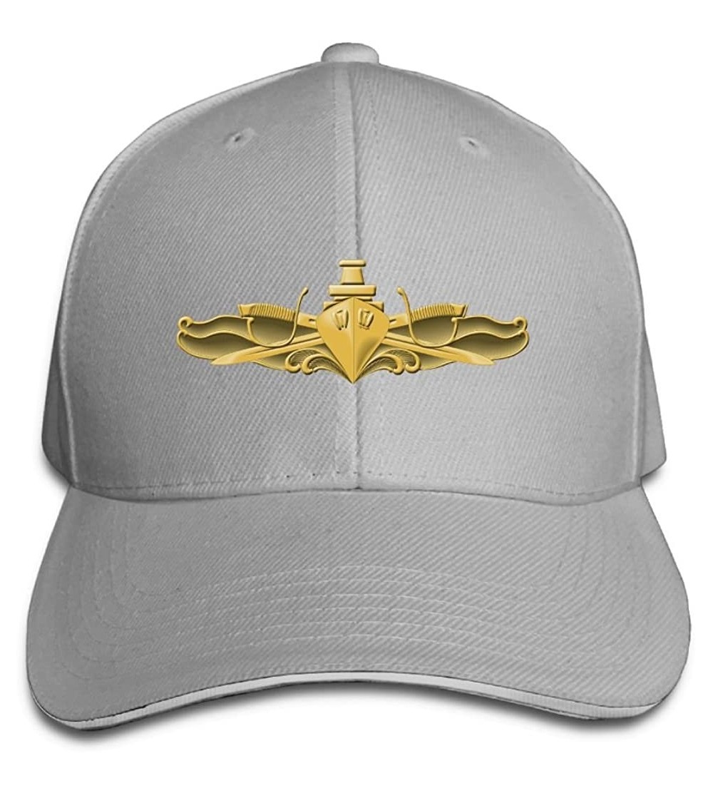 Baseball Caps Unisex US Navy Surface Warfare Officer Fashion Peaked Cap Baseball Cap For Travel/Sports - Ash - C818CUDX3M0 $3...