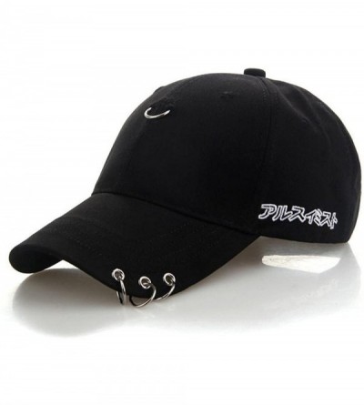 Baseball Caps Baseball Cap K-pop Boys Outdoor Iron Ring Snapback Hat Casual Adjustable Dad Hat Hip Hop Hat - CR1804S95Z9 $21.22
