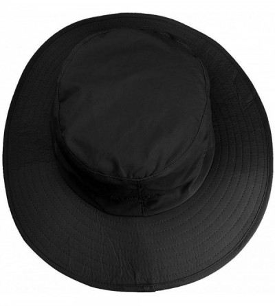 Sun Hats Head Net Hat Safari Hats Sun Protection Water Repellent Bucket Boonie Hats Hidden Outdoor - Black - CS18RC8G5ZO $13.33