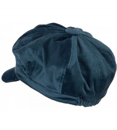 Newsboy Caps Classic Polyester Velvet Newsboy Hat - Sapphire - CI18K2I67GR $19.58