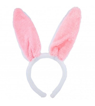Headbands Easter Pink White Fuzzy Bunny Rabbit Ear Baby Cosplay Party Costume Headband - C21859A28R9 $19.68