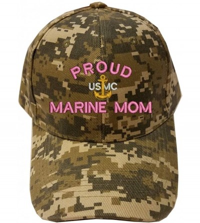 Baseball Caps Proud Marine Mom Digital Camo Baseball Cap Hat - CK1820NSAY3 $20.65