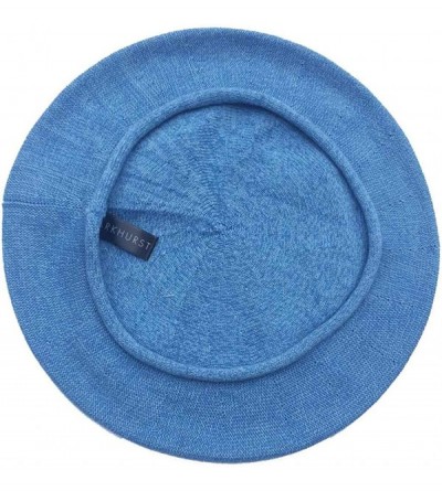 Berets 11-1/2 Inch Cotton Knit Beret - Bella Blue Twist - CP129VQYBUP $32.59