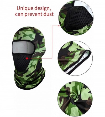 Balaclavas 3 Pieces Balaclava Face Cover Motorcycle Windproof Camouflage Fishing Cap Sunscreen Hat - CX18X6DY9C7 $9.58