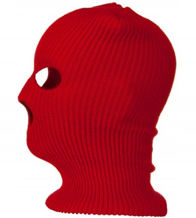 Balaclavas Ski Mask with Three Holes - Red - CB110J60T4J $15.88