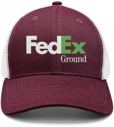 Baseball Caps Mens Printed FedEx-Ground-Express-Violet-Green-Logo-Symbol-Adjustable Sun Cap - Maroon-8 - CY18QWX2SWH $30.33
