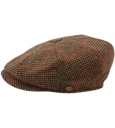 Newsboy Caps Men's Classic 8 Panel Wool Blend newsboy Snap Brim Collection Hat - 2745-brown - CW1864H8UM0 $40.24
