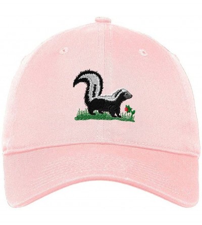 Baseball Caps Custom Low Profile Soft Hat Skunk A Embroidery Animal Name Cotton Dad Hat - Soft Pink - C518QUQ8G7O $18.55