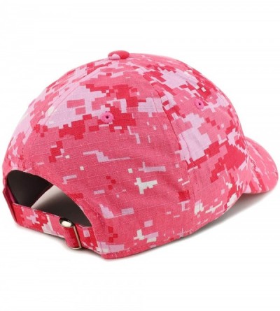 Baseball Caps Thinking Cap Embroidered Dad Hat Adjustable Cotton Baseball Cap - Pink Digital Camo - CD18TRC50LR $19.60