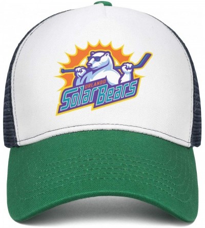 Baseball Caps 2015 Hockey Orlando Solar Bears Logo Simple Caps 100% Cotton Men's Womens Mesh Hat - 2015 Hockey Orlando-8 - C2...