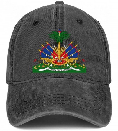 Baseball Caps Unisex Baseball Cap Cowboy Hat Flag Map of Jamaica Dad Hats Trucker Hat - Haiti National Emblem-2 - CV18W8GNESU...
