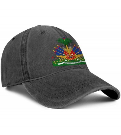 Baseball Caps Unisex Baseball Cap Cowboy Hat Flag Map of Jamaica Dad Hats Trucker Hat - Haiti National Emblem-2 - CV18W8GNESU...