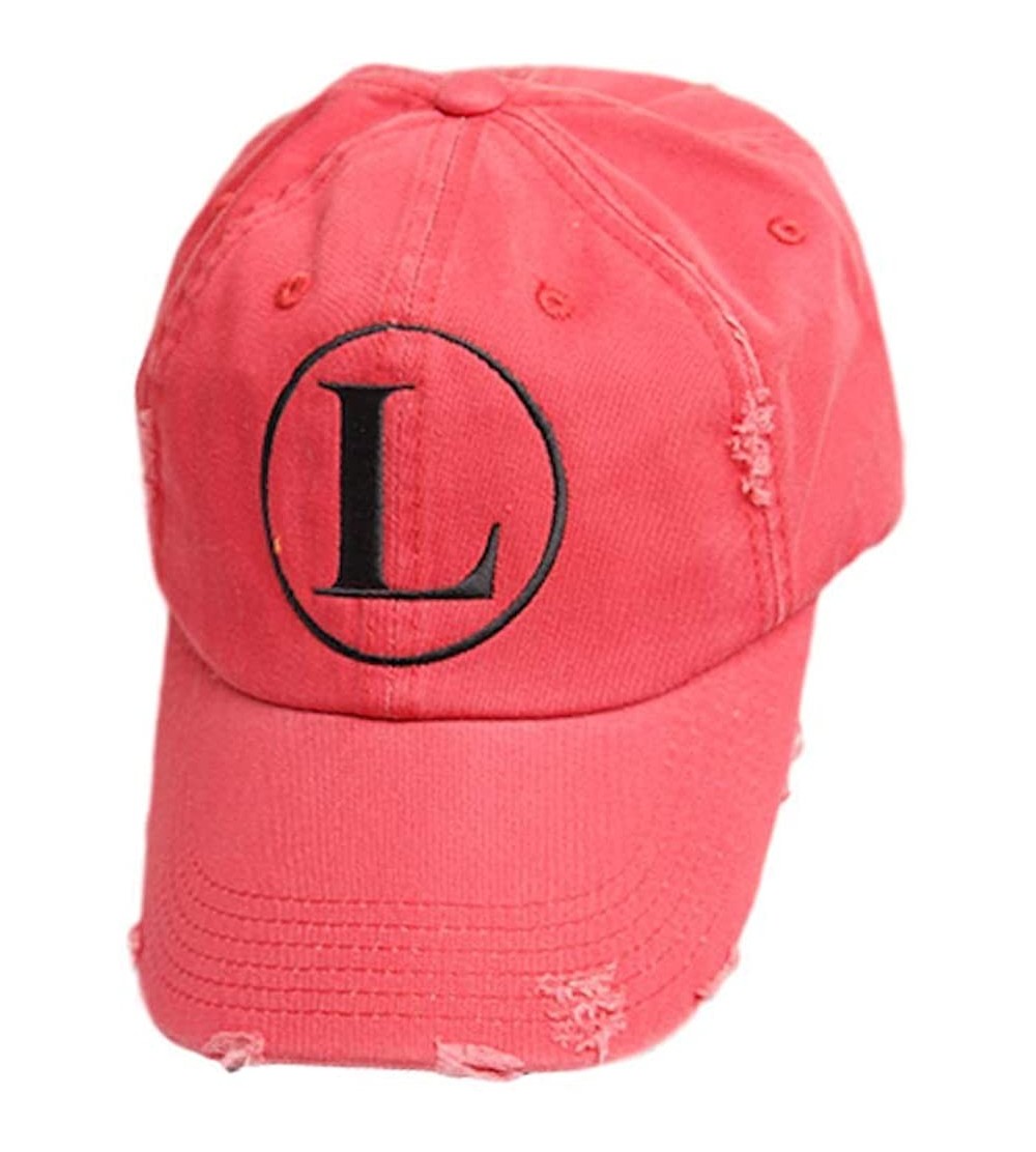 Baseball Caps Monogrammed Distressed Trucker Hats Baseball Caps for Women - Unique Holiday for Women - Dashing Red - C918KGTE...