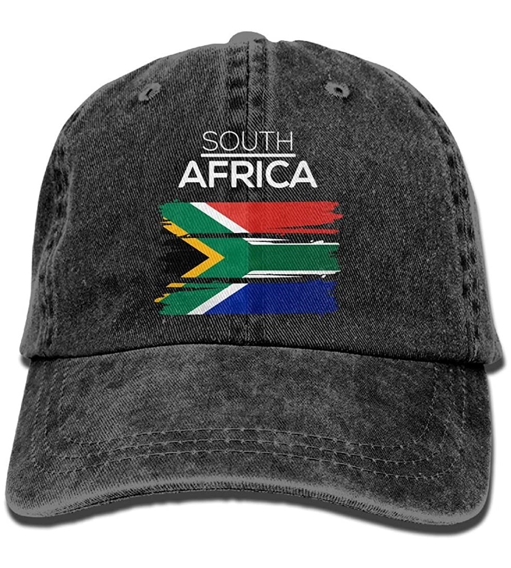 Baseball Caps Men's Or Women's Adjustable Cotton Denim Baseball Caps South Africa Dad Hat - Black - C318IK44OYZ $11.22