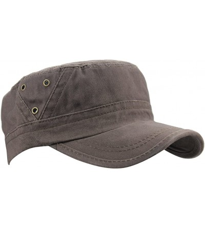 Baseball Caps Mens Cotton Baseball Twill Army Millitary Corps Running Sun Hat Cap Visor Hats - Coffee - CW12EKZTJB3 $7.42