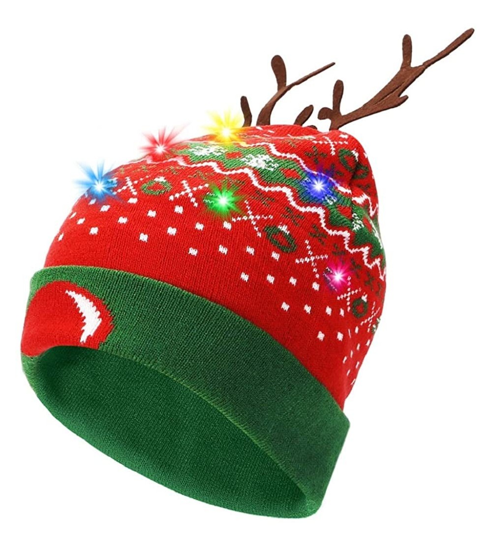 Skullies & Beanies LED Light Up Beanie Hat Christmas Cap for Women Children- Party- Bar - Multicolor-012 - CK18WIDRDK7 $13.26