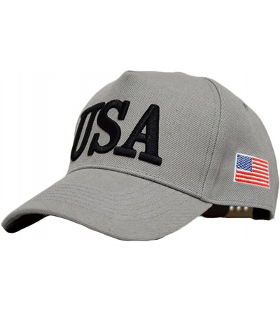 Skullies & Beanies Make America Great Again Donald Trump Cap Hat Unisex Adjustable Hat - Usa Grey - CA1822S7MXT $20.61
