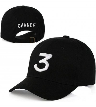 Baseball Caps Embroider Hats Number 3 Cool Baseball Caps- Adjustable Sunbonnet Cotton - Black - C61832NOQS3 $15.53