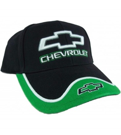 Baseball Caps Chevrolet Bowtie Men's Embroidered Hat - Black/Green - CG11T4XGXUH $41.89